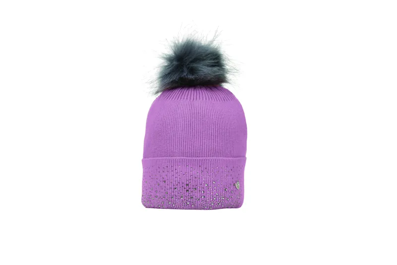 Hy Equestrian Synergy Diamante Bobble Hat - Grape
